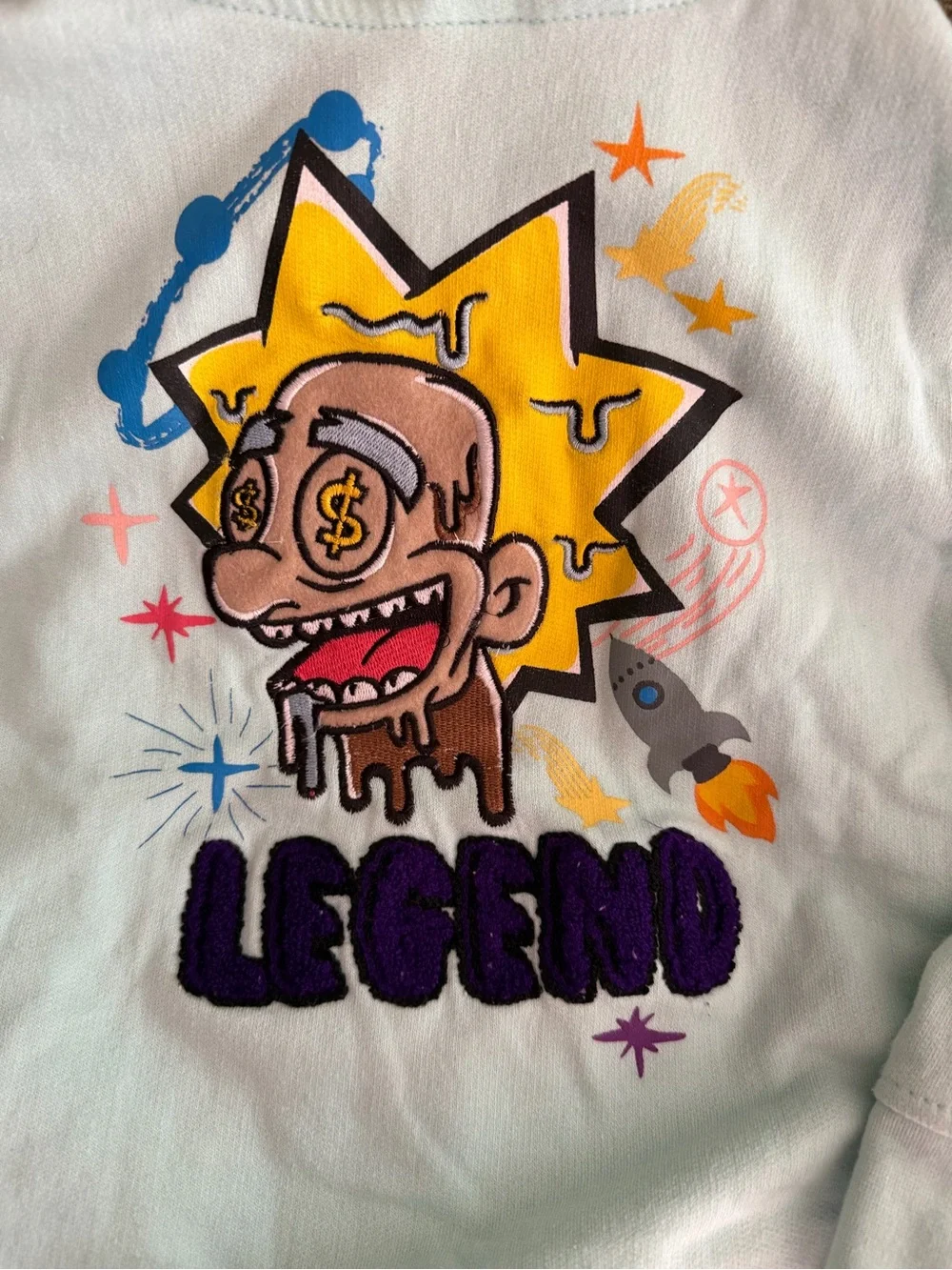 Kids Light Mint Graphic Hoodie & Jogger Set - LEGEND